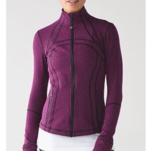 Lululemon Athletica Womens Define Jacket Purple Black Cherry Geometric Pattern 8